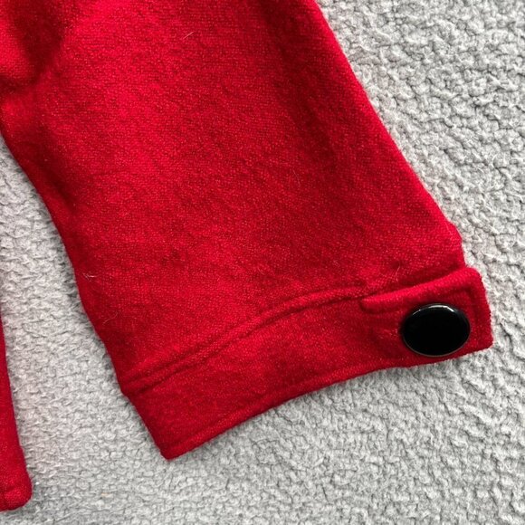 Vintage Tally Ho Womens Jacket Small Red 100% Wool Button Front Coat Outerwear - Picture 4 of 12